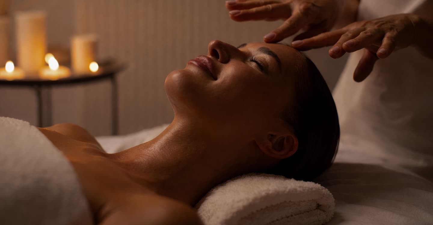 Esthéticienne réalisant un soin visage — institut de beauté Taraya à Zaventem